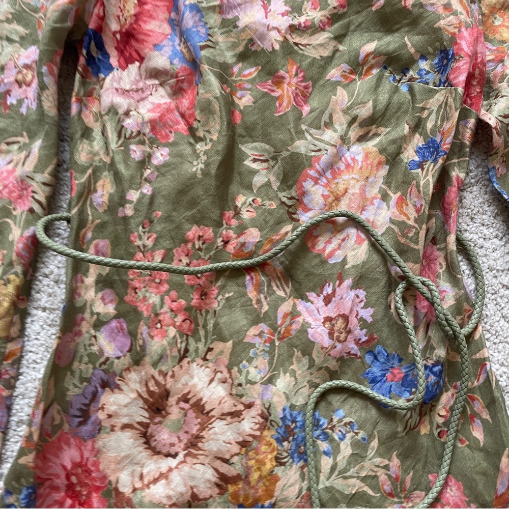 Zimmermann Green Floral Print
Linen August Bias Mini Dress size OP - Picture 7 of 10